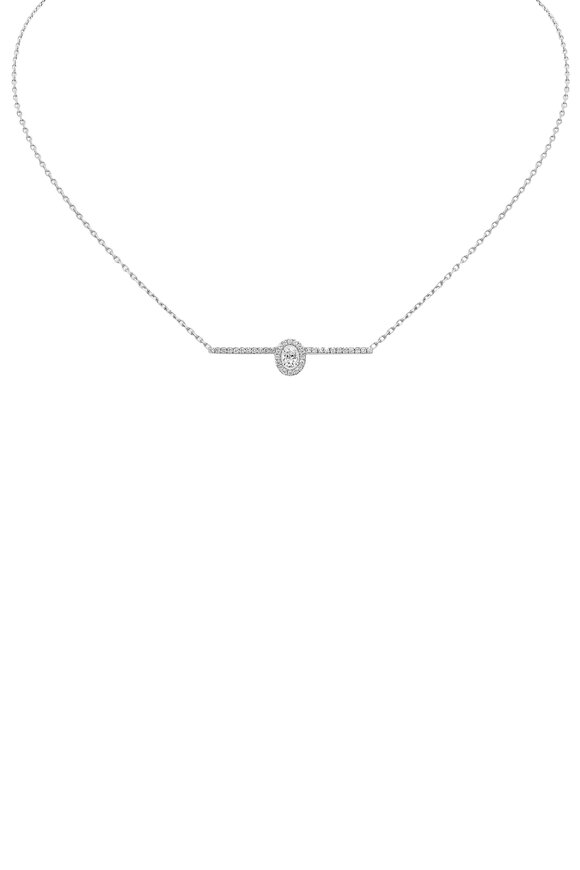 Messika - White Gold Glam'Azone Pavè Diamond Necklace