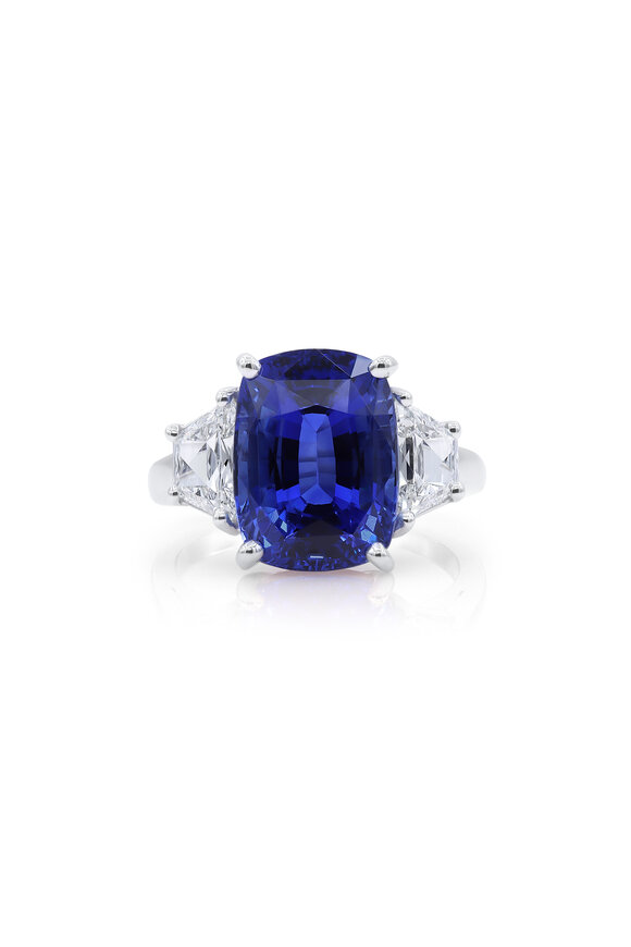 Oscar Heyman - Platinum Sapphire & Diamond Ring