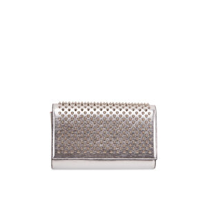 Christian Louboutin - Paloma Metallic Silver Spiked Clutch