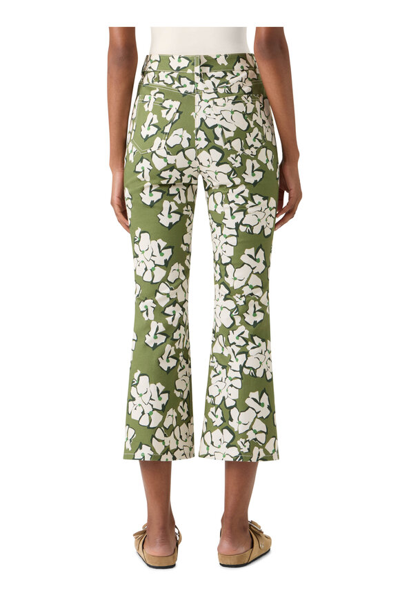Akris Punto Papercut Green Tea Flowers Crop Straight Leg Jean - view 3