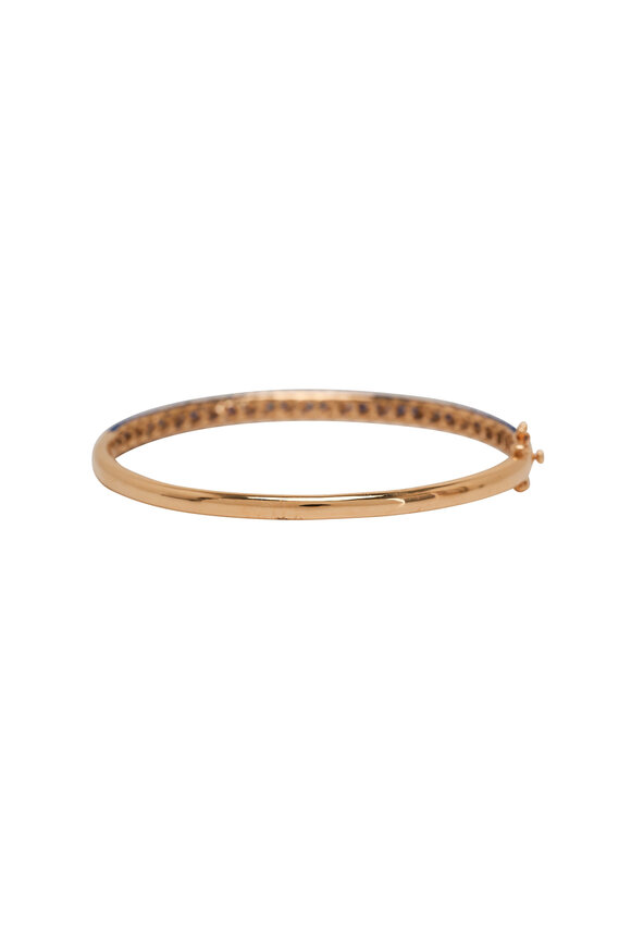 Kai Linz - Blue Sapphire Stackable Bangle Bracelet 