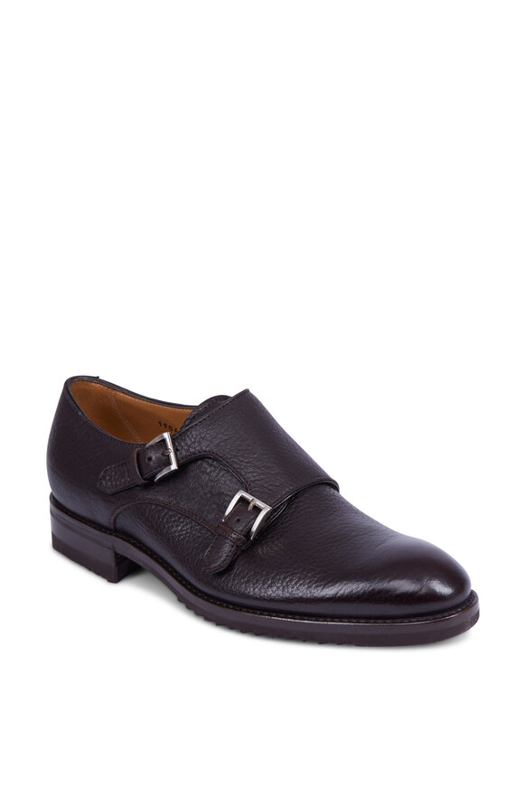 Gravati - Bison Brown Leather Double Monk Strap Dress Shoe