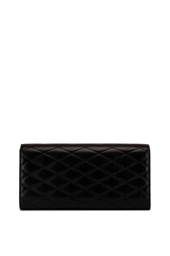 Saint Laurent - Kate Black Quilted Lambskin Leather Clutch 