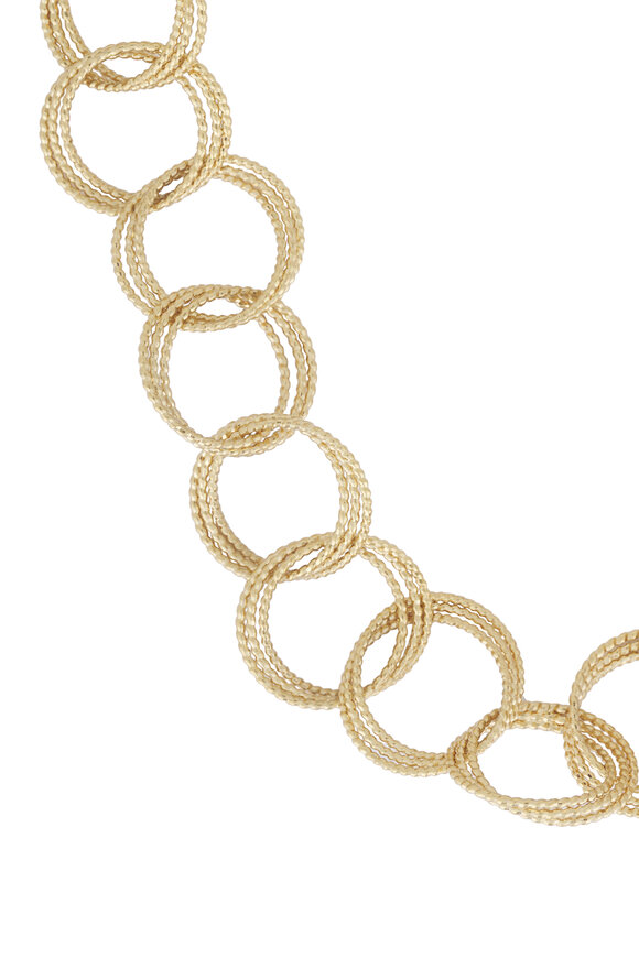Cristina V. Etched Circle Chain Necklace - view 2