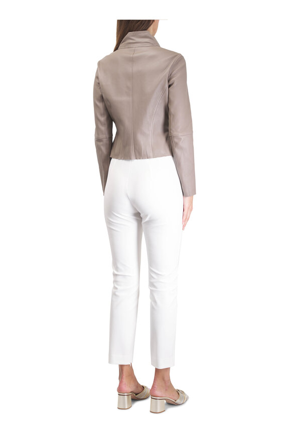 KZ_K Studio Moto Drape Sand Leather Jacket - view 4