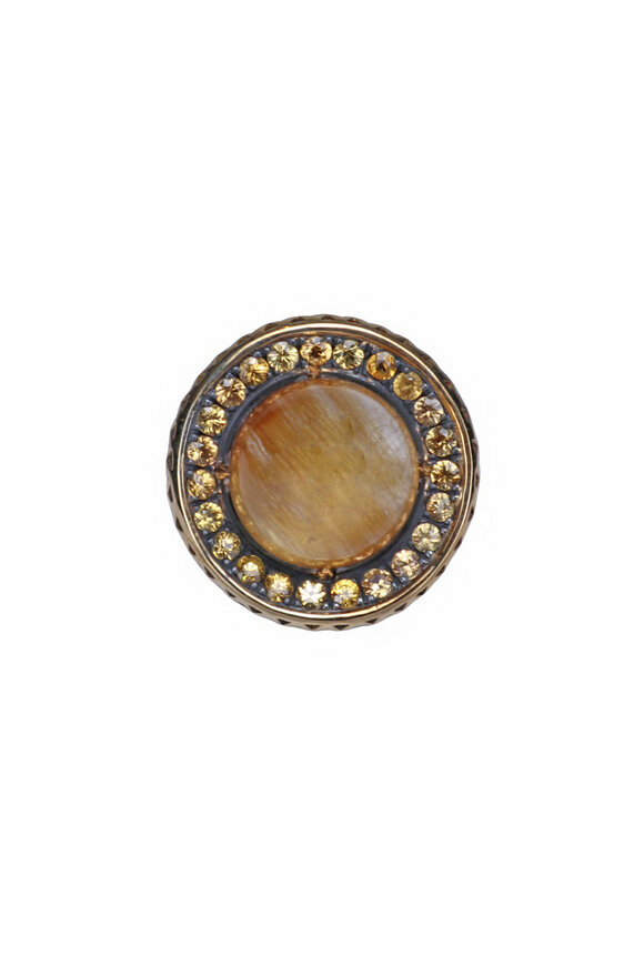 Ray Griffiths Yellow Sapphire & Rutile Quartz Ring