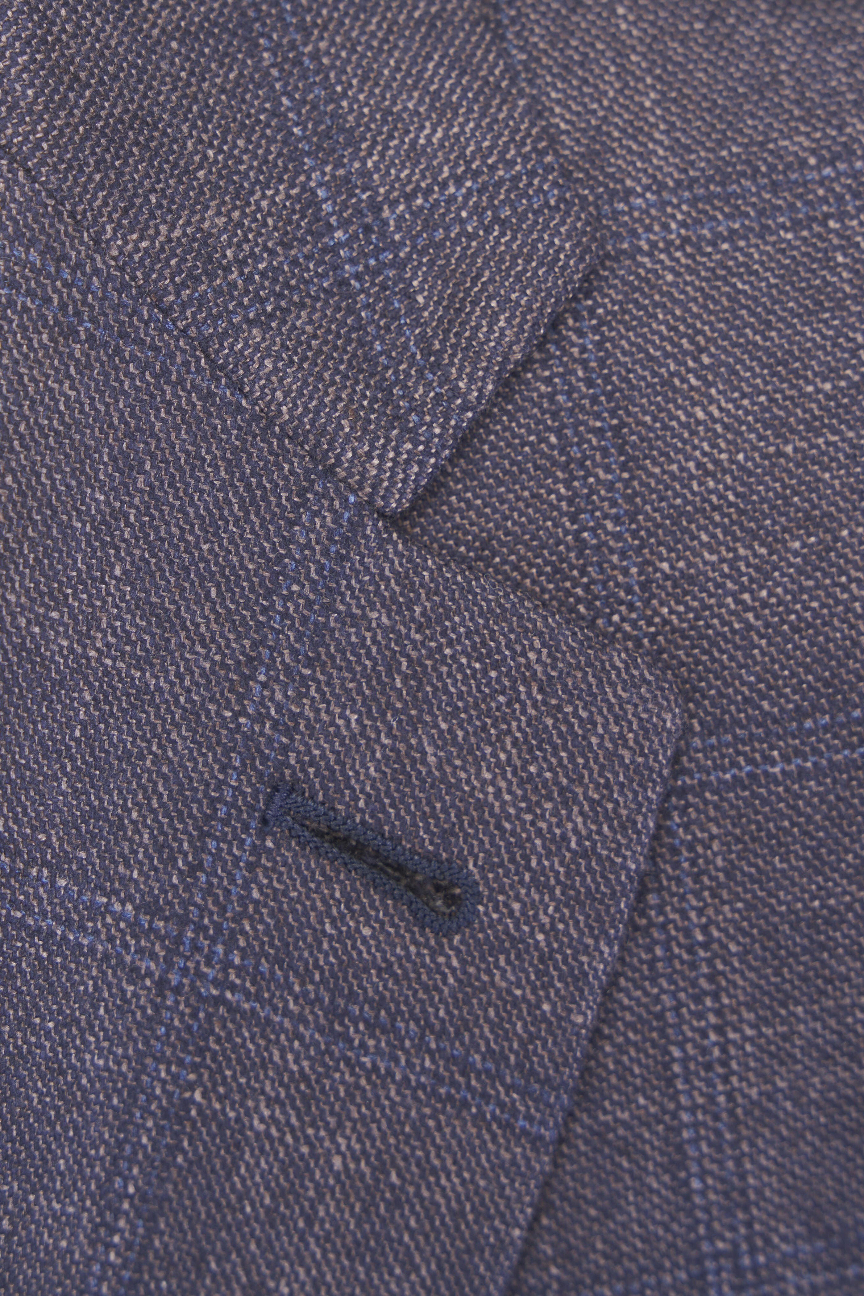 Canali - Kei Brown & Navy Plaid Silk & Cashmere Sportcoat