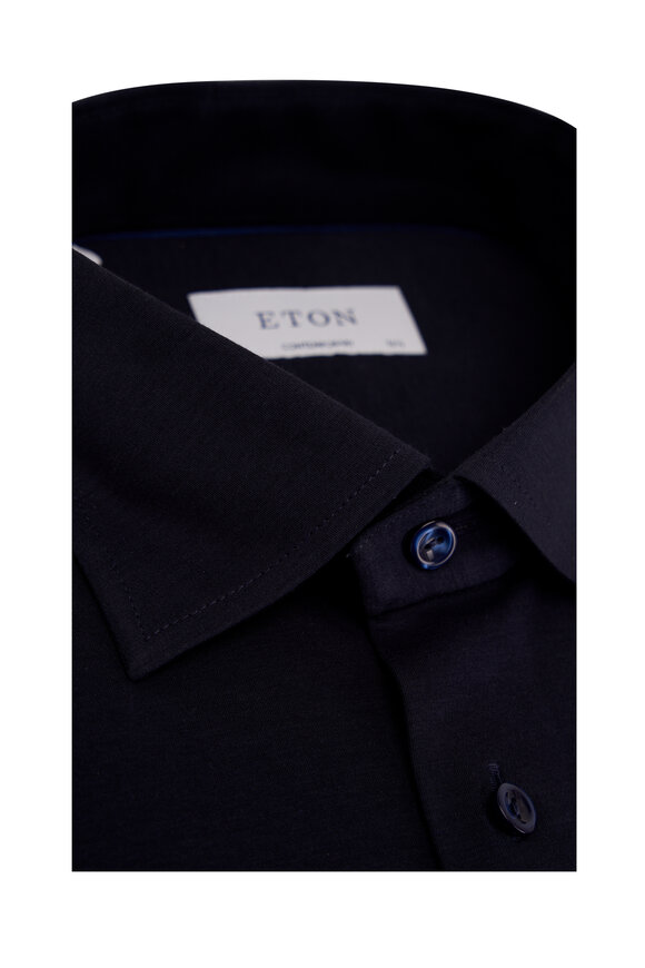 Eton - Solid Navy Blue Dress Shirt