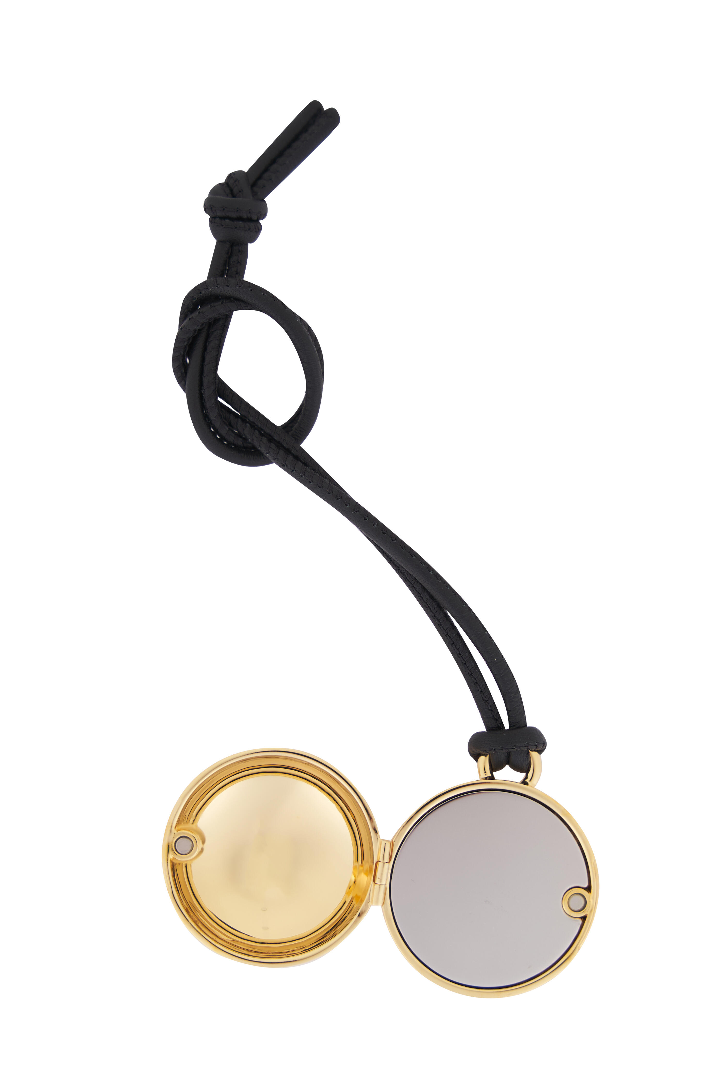 Loewe - Gold Tone Pebble Locket Charm