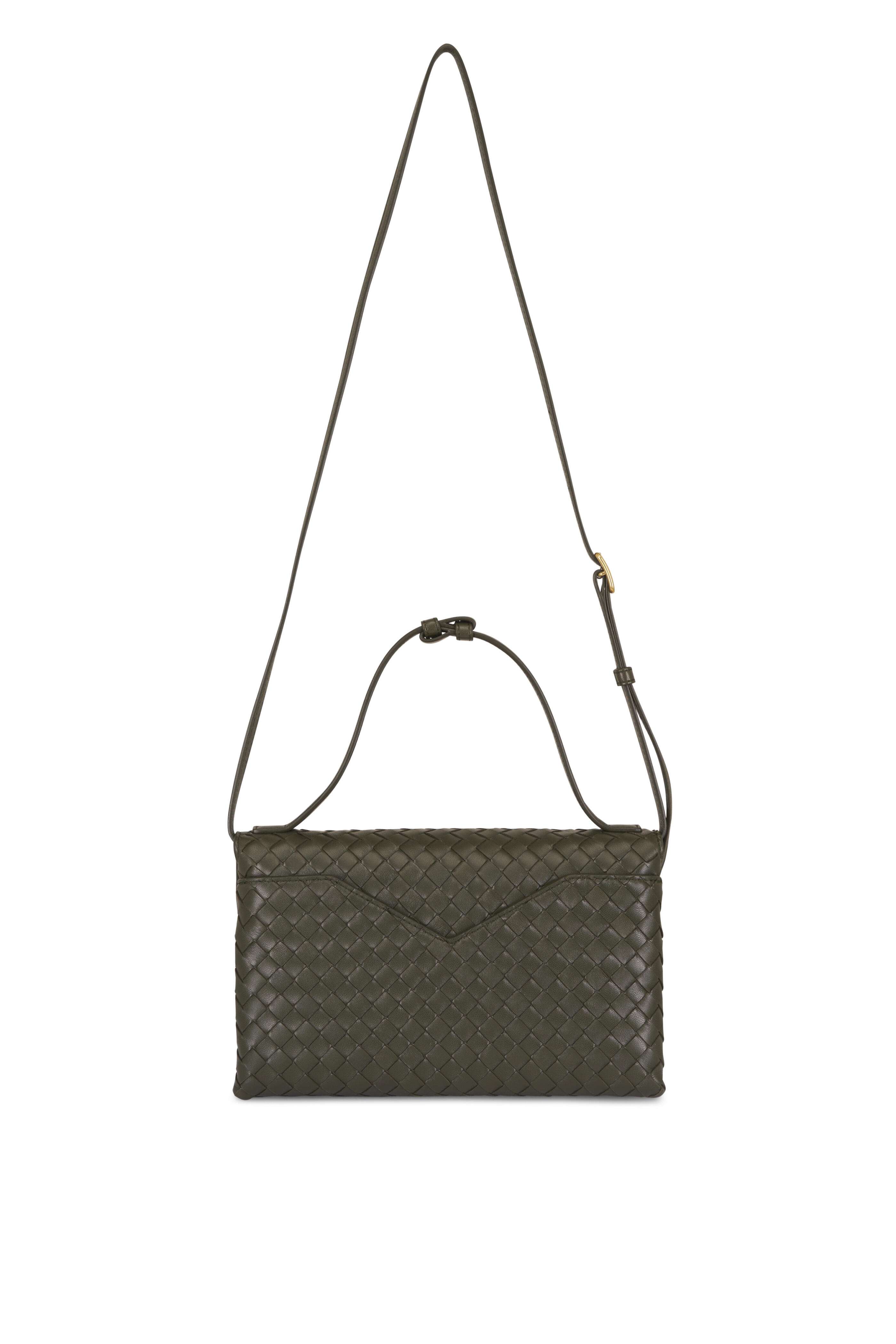 Bottega Veneta - Knot Lock Bark Green INTR/NAPPA TOP HNDL - view 2