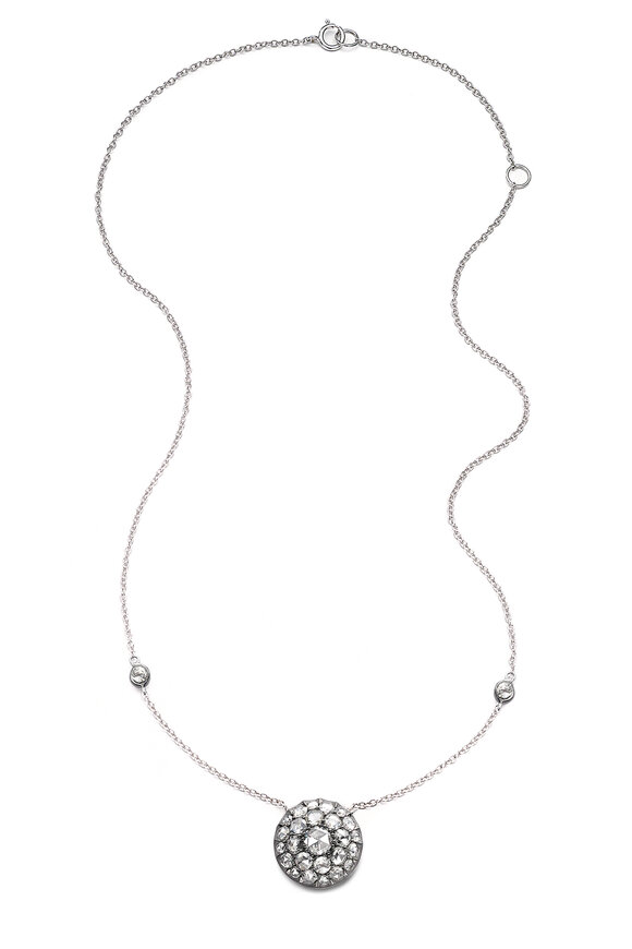 Nam Cho - Rose Cut Diamond Button Pendant Necklace