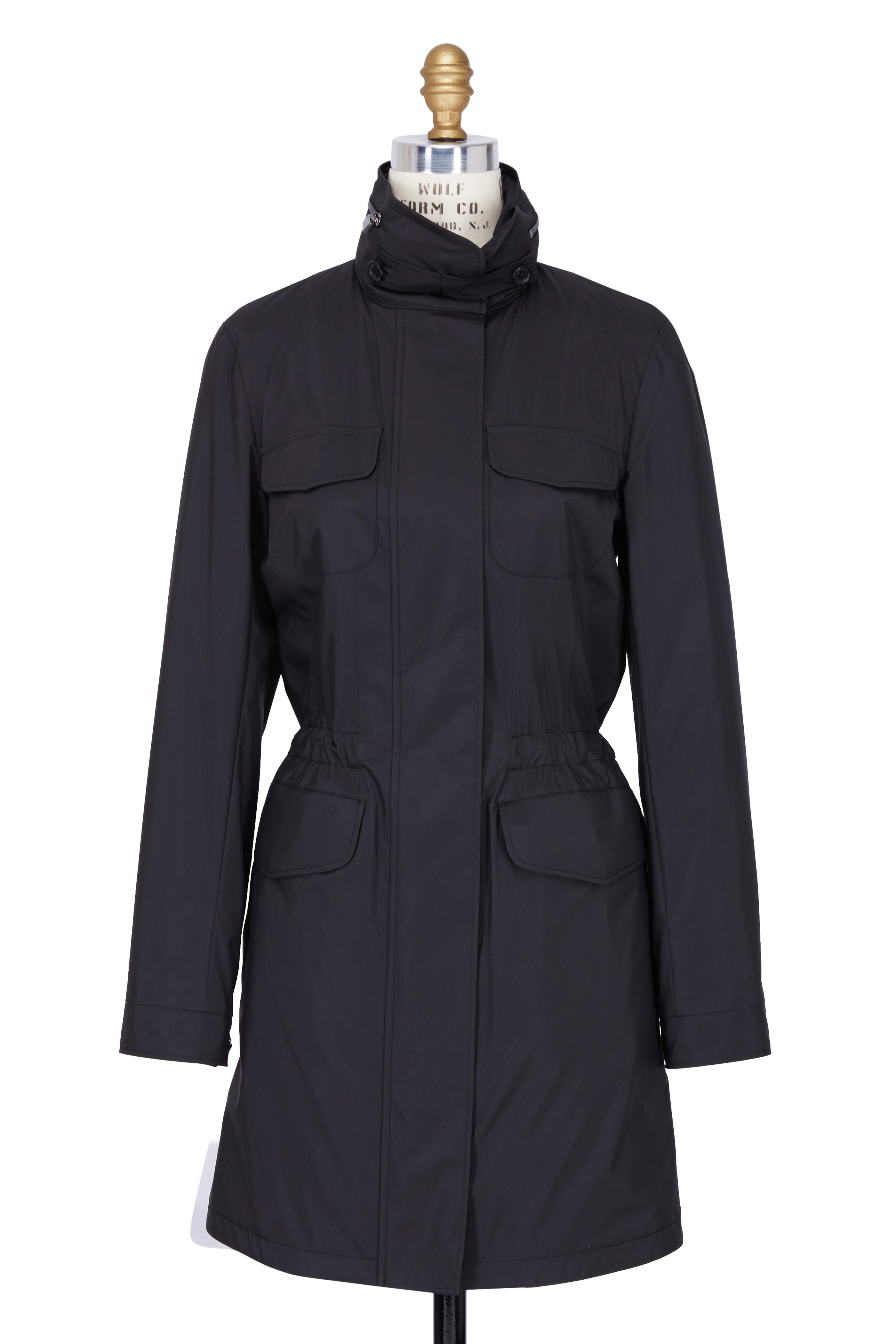 Loro Piana - Freetime Black Drawstring Waist Coat