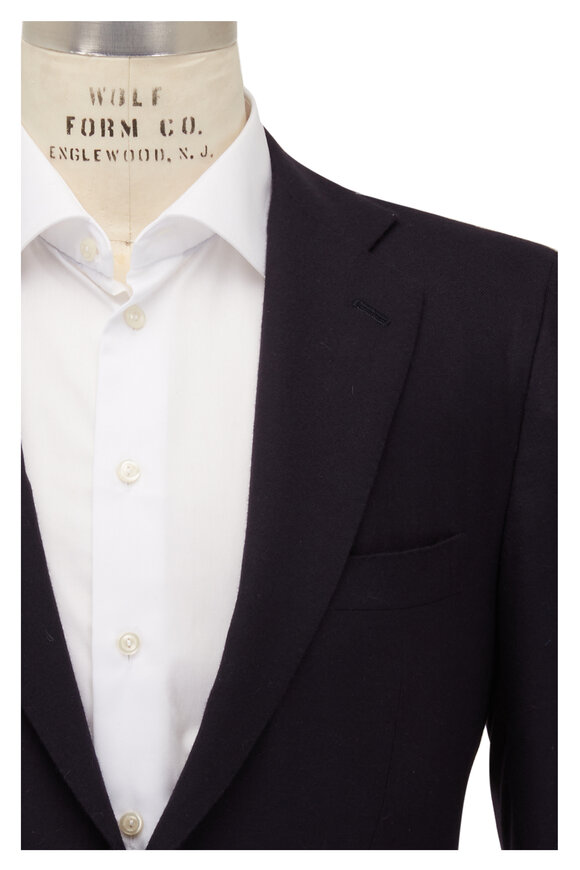 Kiton - Solid Navy Vicuna Sportcoat