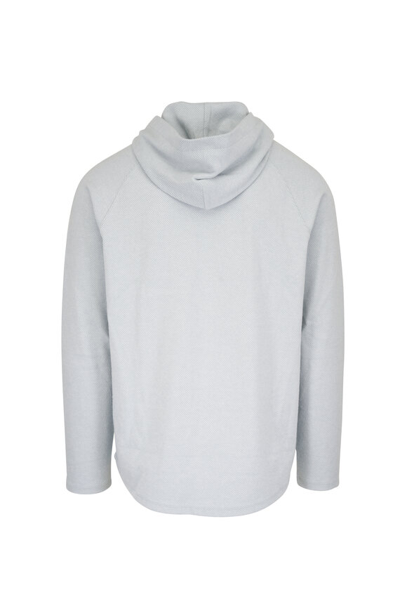 Vince Light Blue Broken Twill Pullover Hoodie - view 2