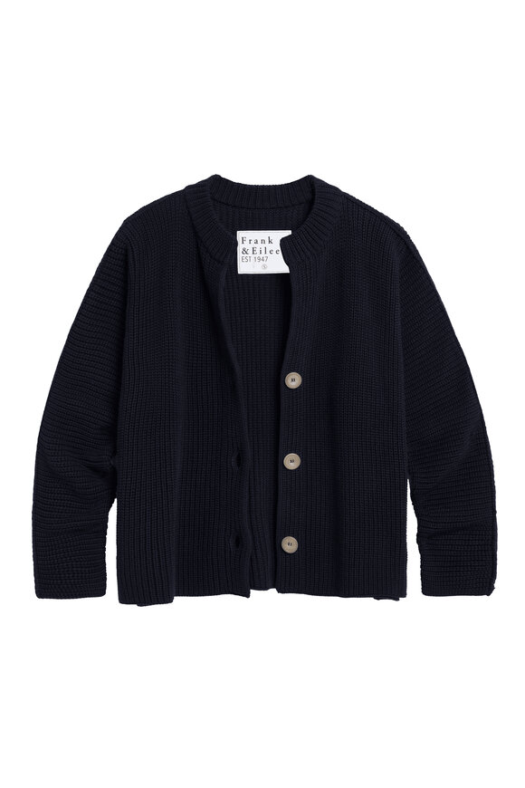 Frank & Eileen Montecito Marine Cotton Knit Cardigan - view 1