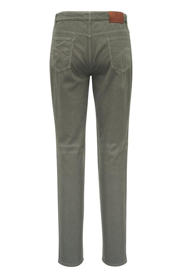 Brunello Cucinelli - Sage Fine Corduroy Five Pocket Pant