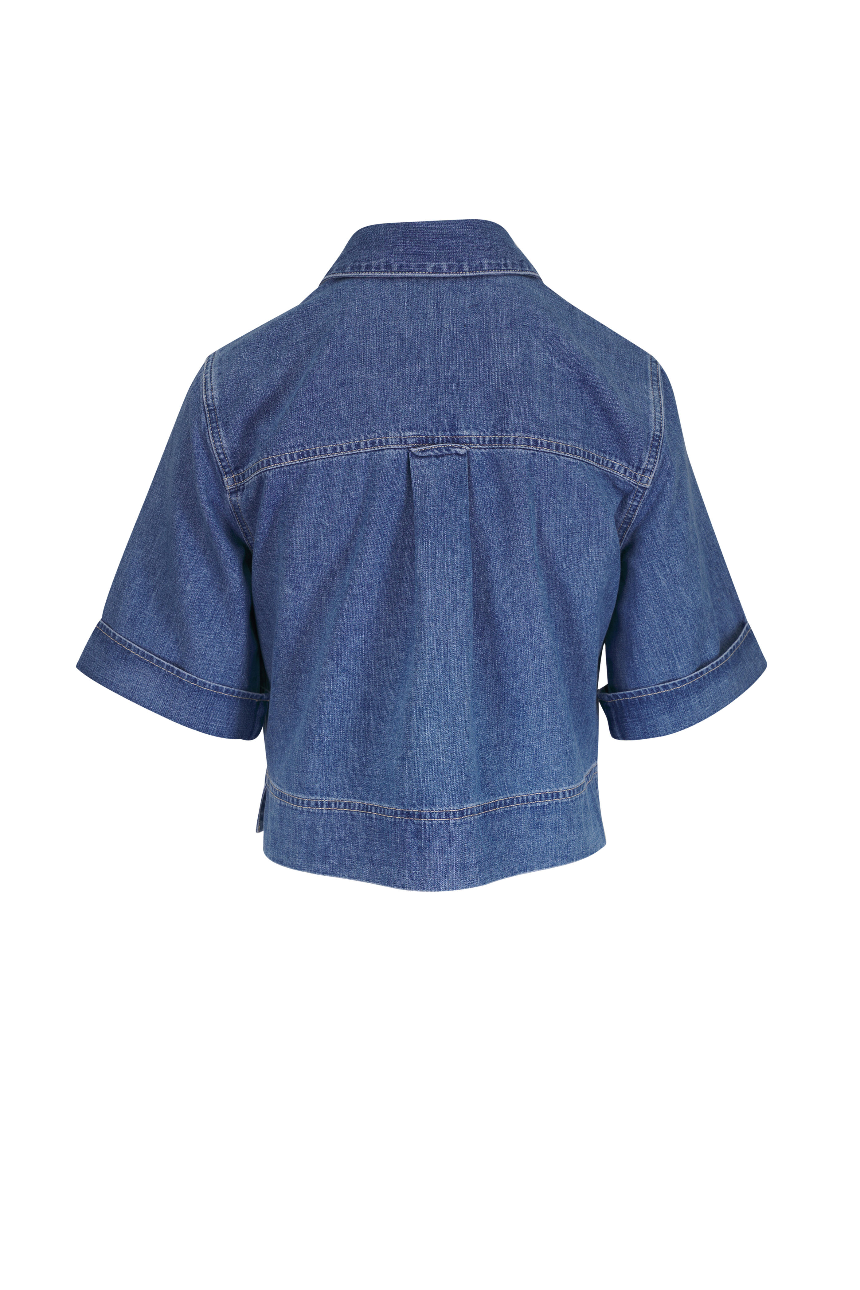 Veronica Beard - Spruce Amethyst Frost Denim Button Up Shirt