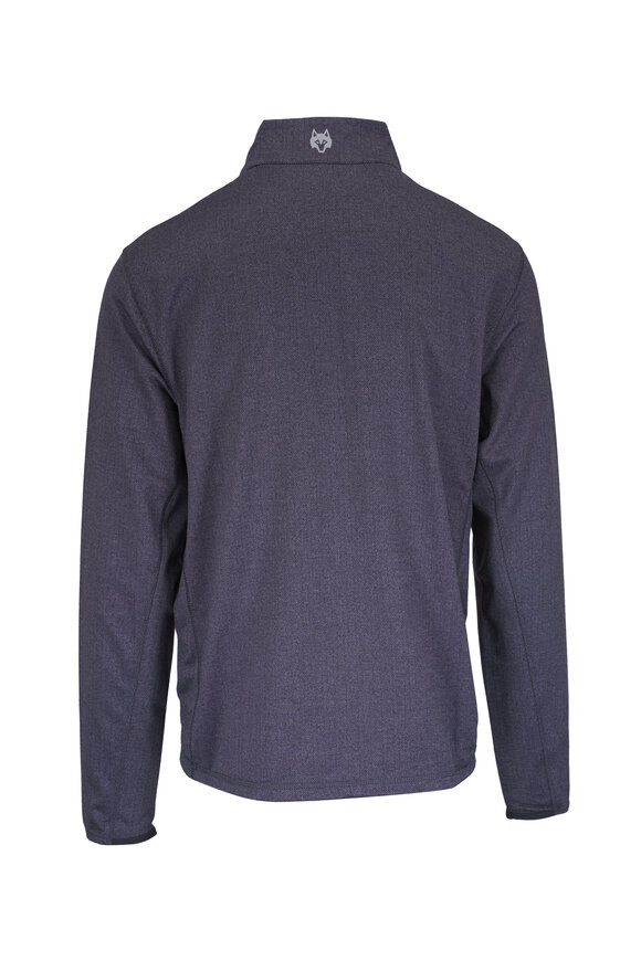 Greyson - Tate Black Herringbone Quarter Zip Pullover