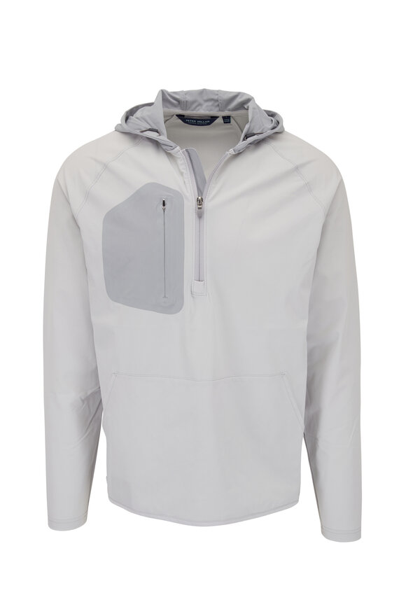 Peter Millar - Crown Flex Adapt British Gray Half-Zip Hoodie