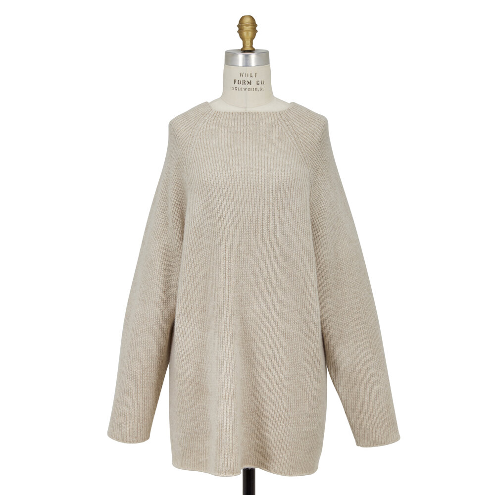 The Row - Kandel Stone Cashmere Tunic Sweater | Mitchell Stores