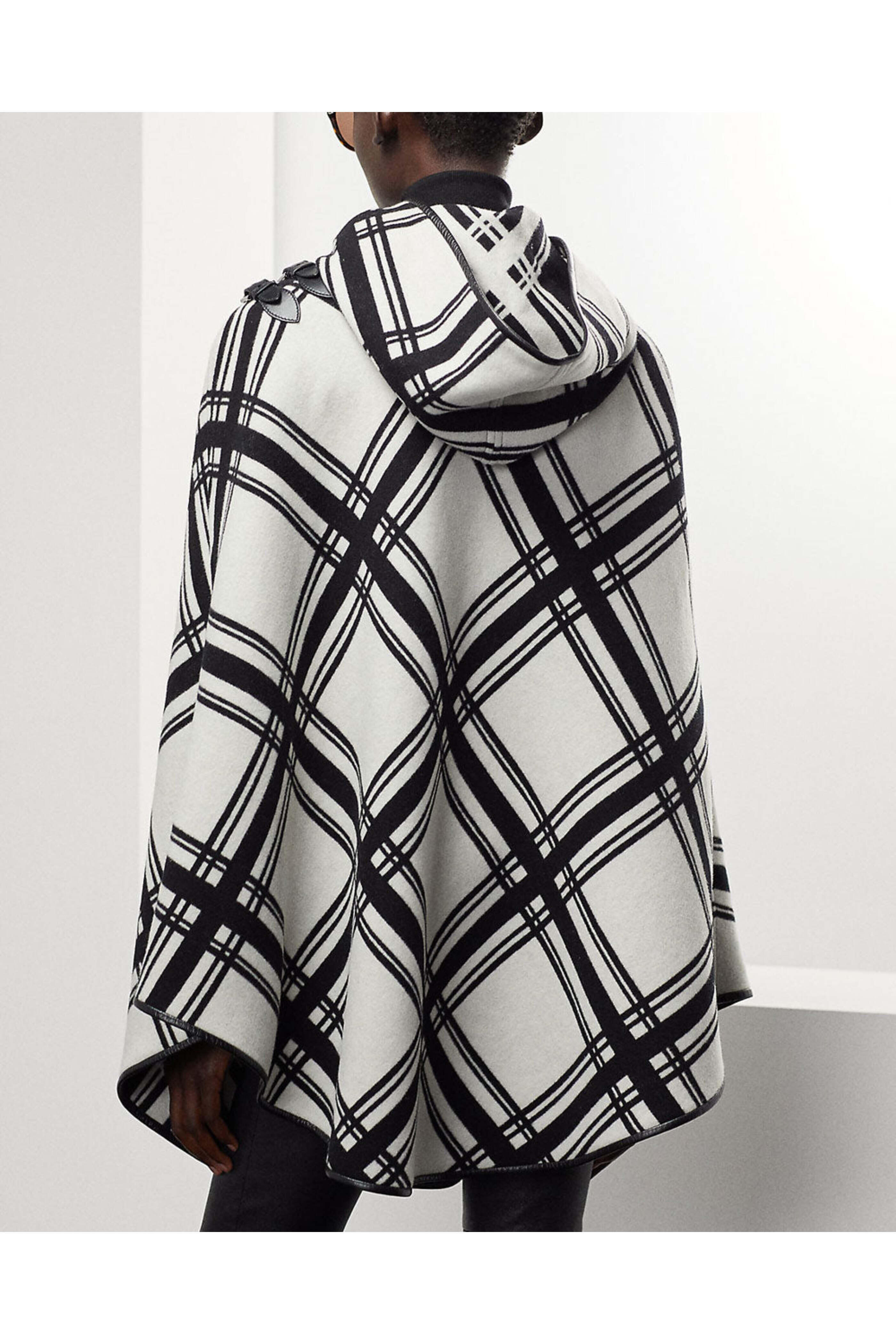 Ralph Lauren - Black and Cream Marsilla Cape