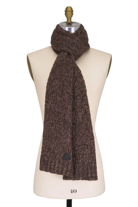 Moncler Brown Alpaca & Wool Scarf
