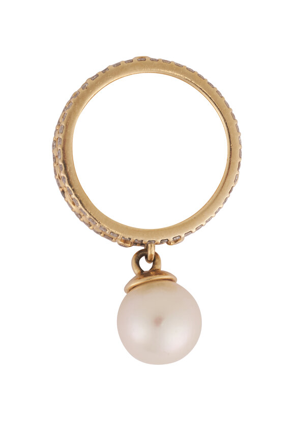 Marlo Laz 14k Yellow Gold Je Porte Bonheur Eternity Ring - view 2