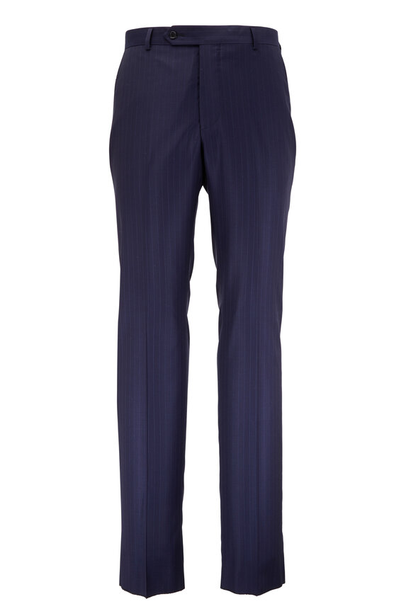 Samuelsohn - Navy Blue Pinstriped Wool Suit