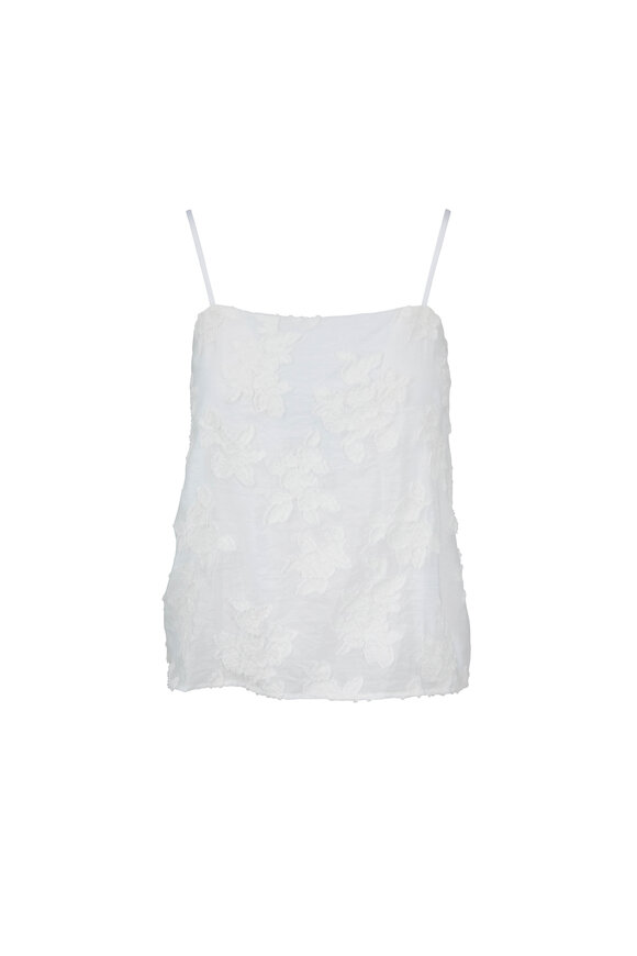 Vince - Optic White Textured Floral Cami