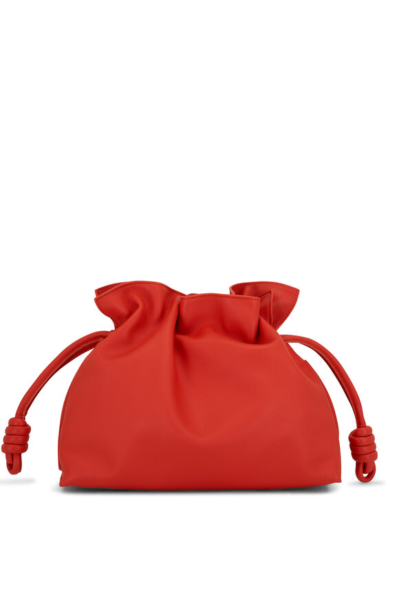 Loewe - Medium Flamenco Sunrise Orange Leather Clutch 