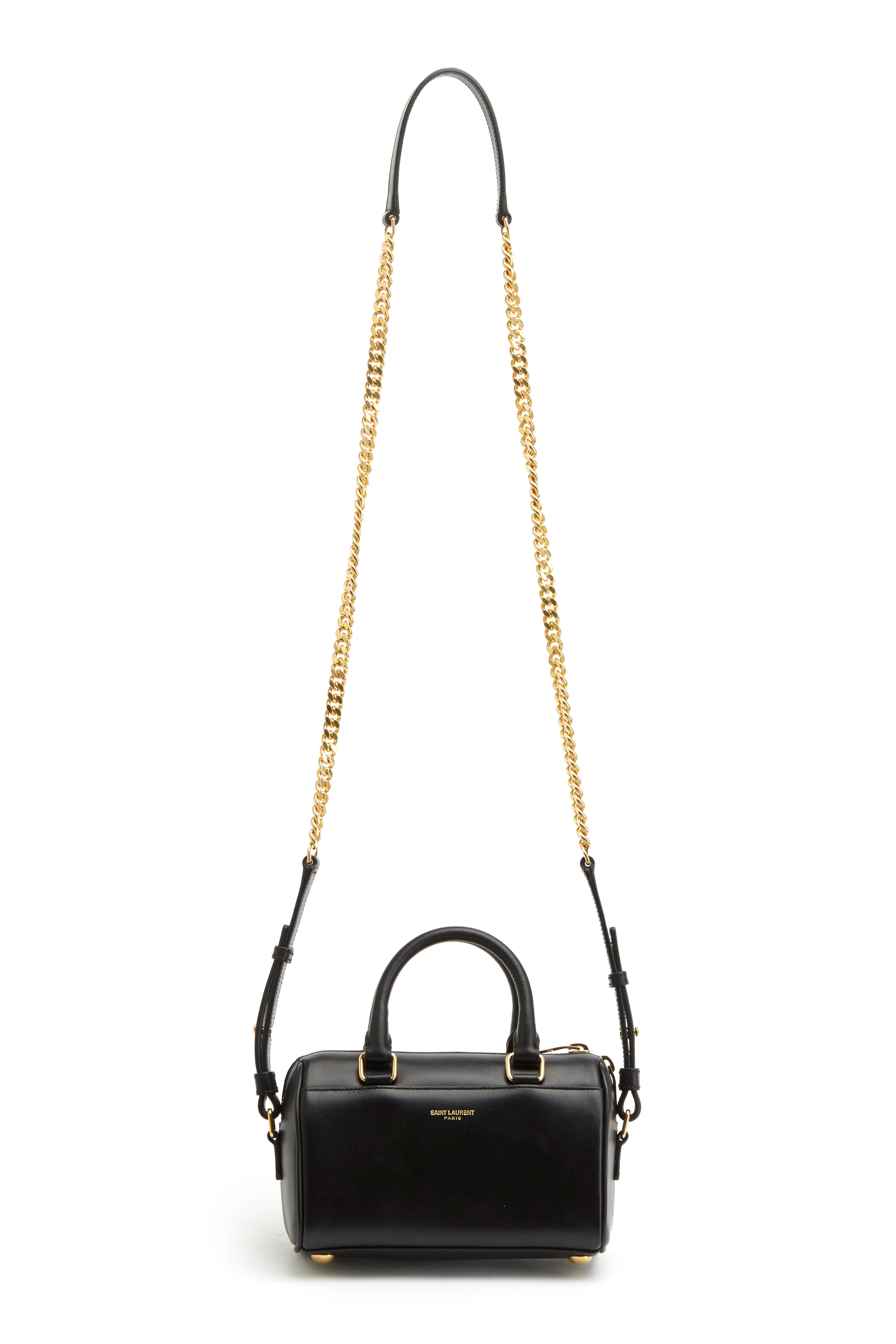 Saint Laurent - Noir Veau Lisse Black Leather Duffle