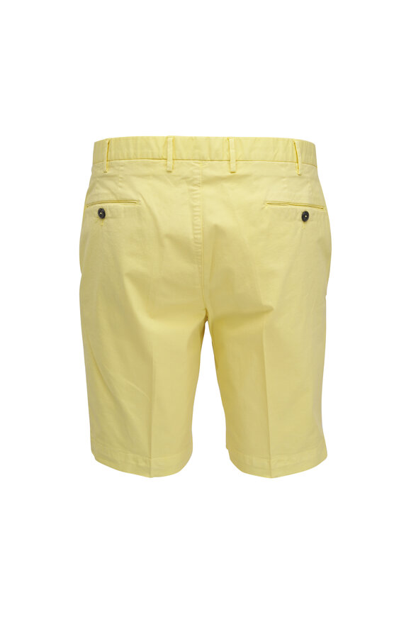 PT Torino - Yellow Stretch Cotton Shorts