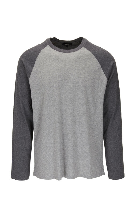 Vince - Charcoal Gray Baseball T-Shirt