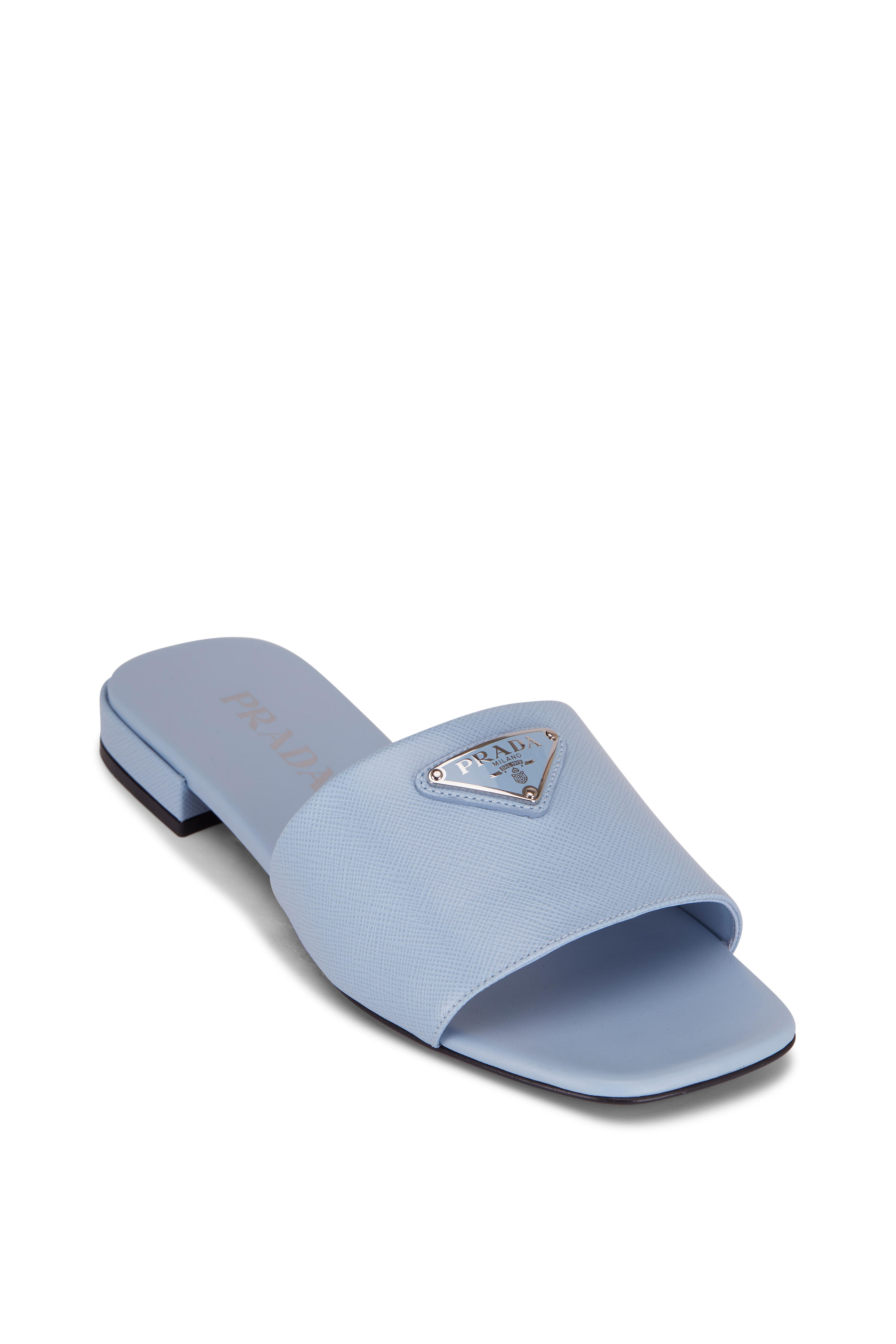 Prada - Celeste Saffiano Leather Flat Sandal | Mitchell Stores