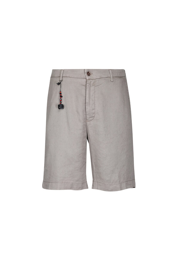 Marco Pescarolo Taupe Linen Bermuda Shorts