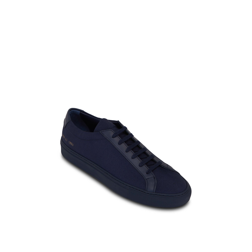 COMMON PROJECTS ネイビー スニーカー 41 Common Projects - Achilles Blue Canvas Low Top Sneaker