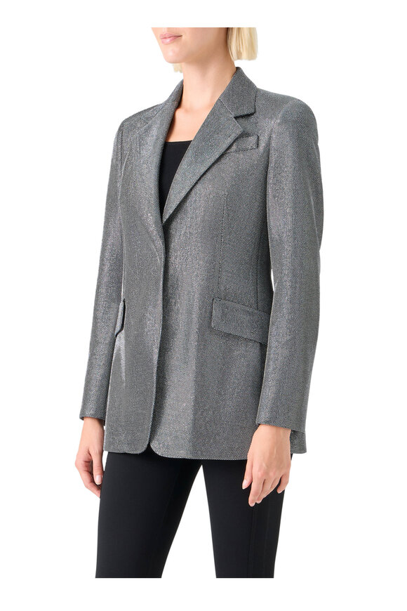 Akris Punto Strass Embellished Boyfriend Blazer - view 4