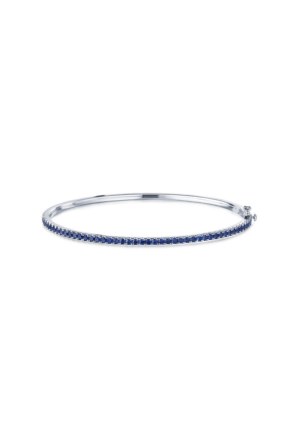 Kwiat 18k White Gold Slim Sapphire Bangle