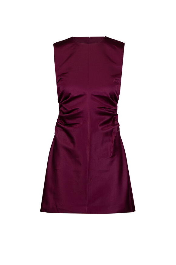 Tanya Taylor Tullulah Blackberry Satin Mini Dress - view 1