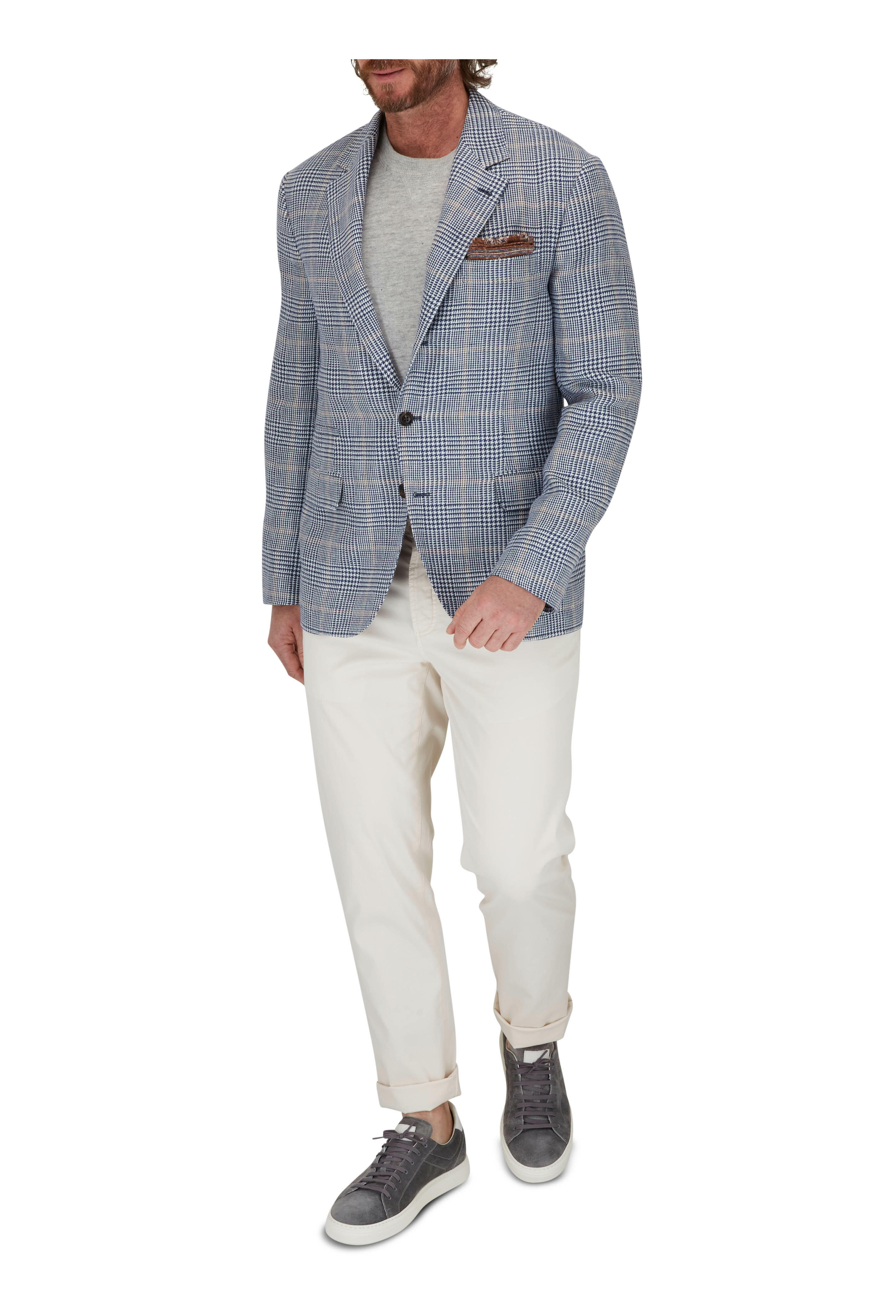 Brunello Cucinelli - Blue Prince Of Wales Sportcoat