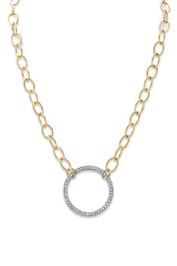 Aaron Henry Diamond Circle Pendant Necklace - view 1
