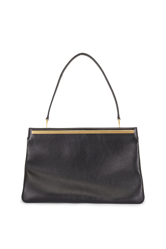 The Row Elise Black Leather Top Handle Bag - view 2