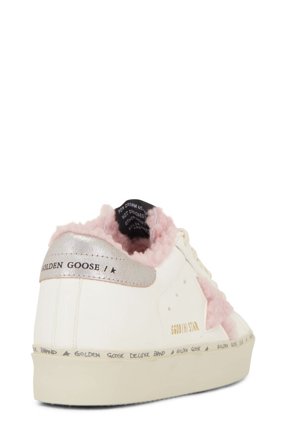 Golden Goose - Hi Star White & Pink Shearling Sneaker