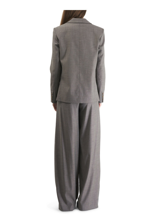 TWP - New Didi Taupe Plaid Wide Leg Pant