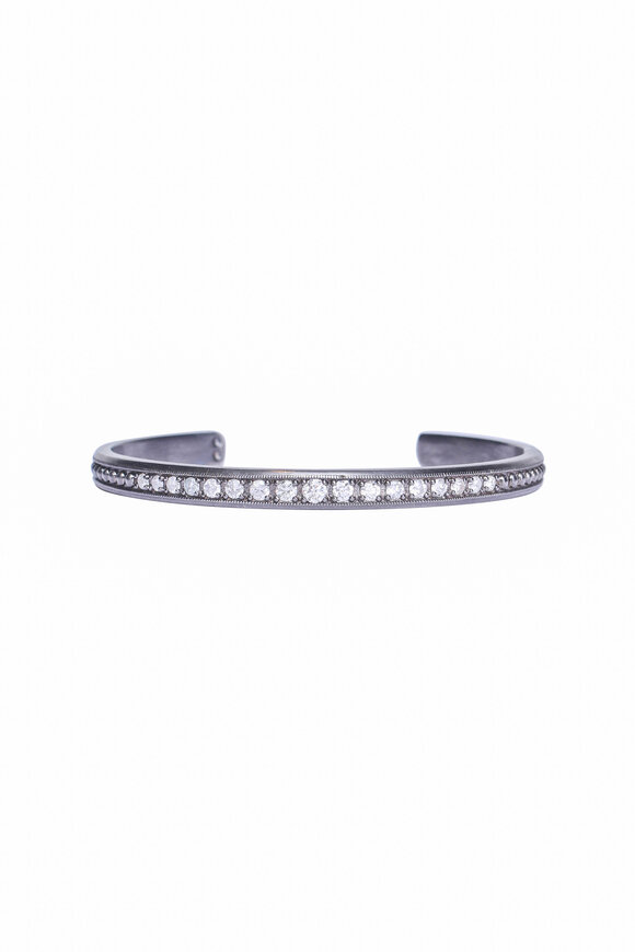 .925Suneera Small Sterling Diamond Cuff Bracelet