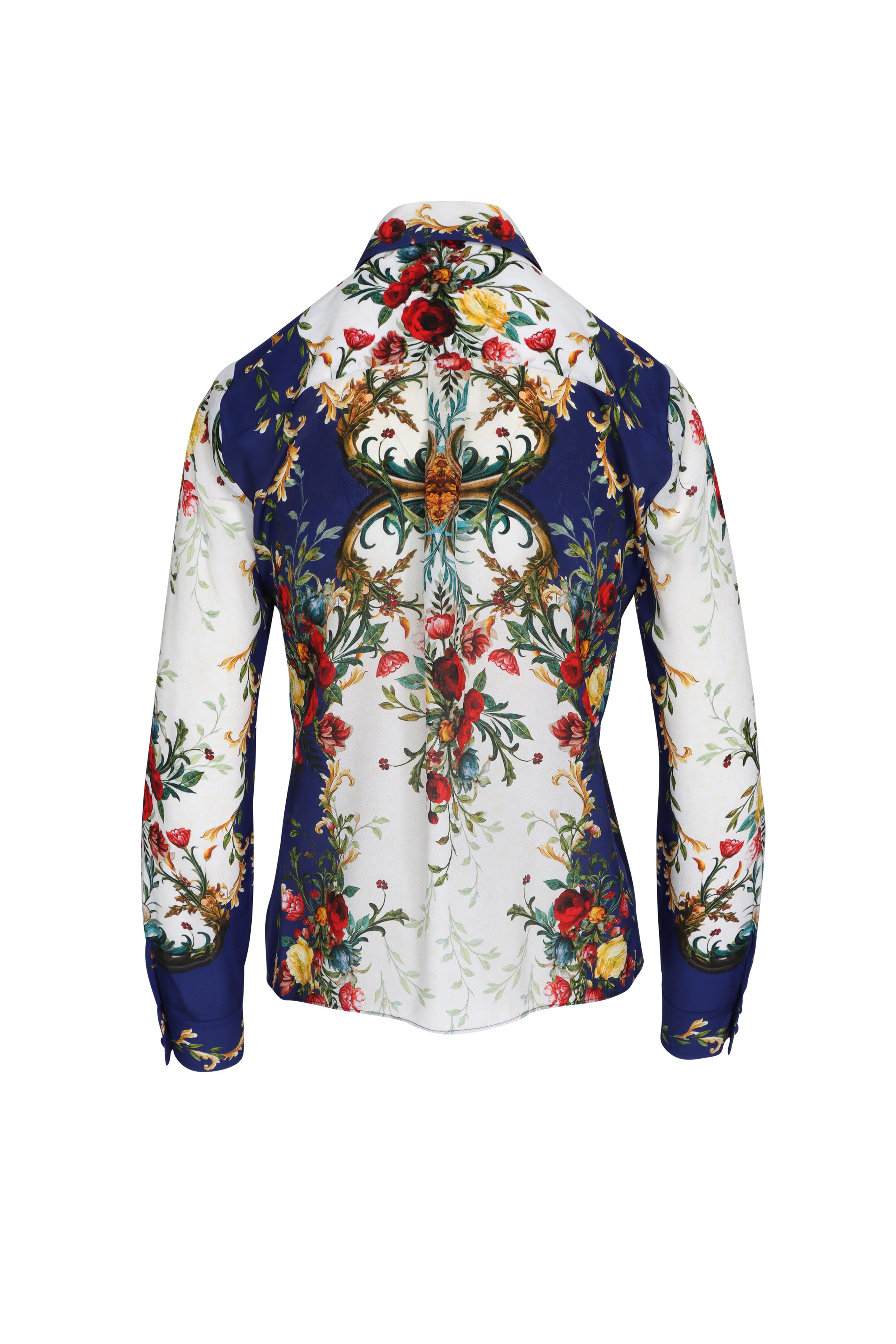 Alice & Olivia - Willa Gilded Rose Button Up Blouse