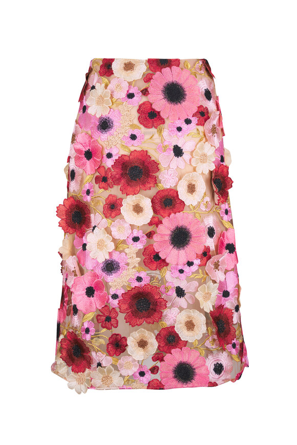 Dorothee Schumacher Blooming Meadow Multi Floral Midi Skirt - view 4