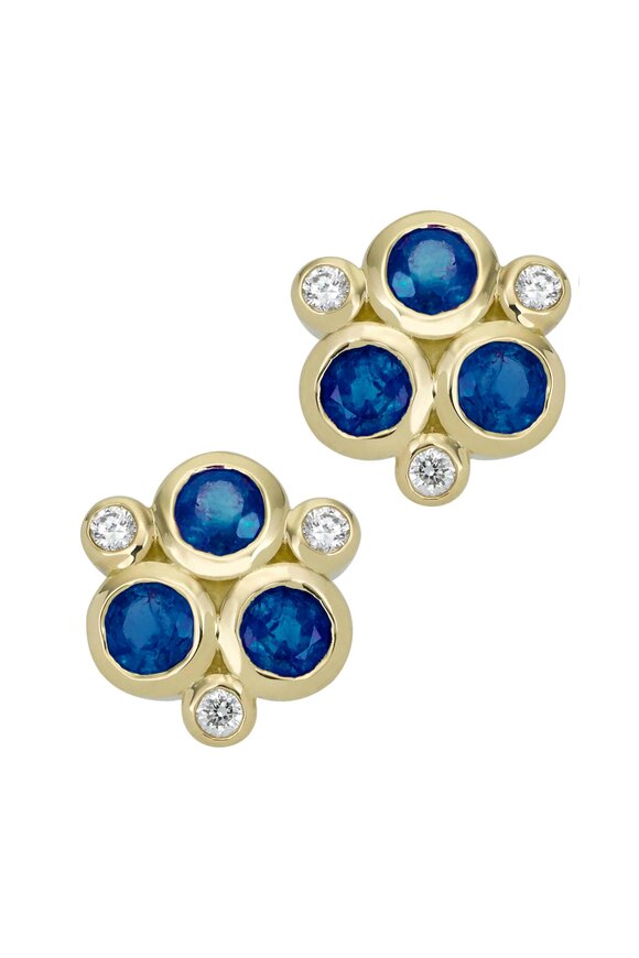 Temple St. Clair Sapphire & Diamond Trio Studs