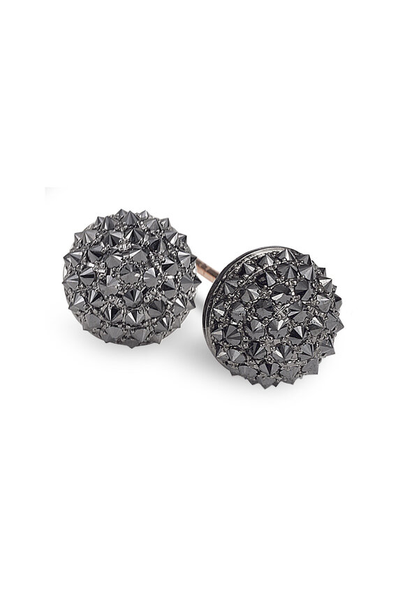 Nam Cho 18k Rose Gold Black Diamond Stud Earring - view 1