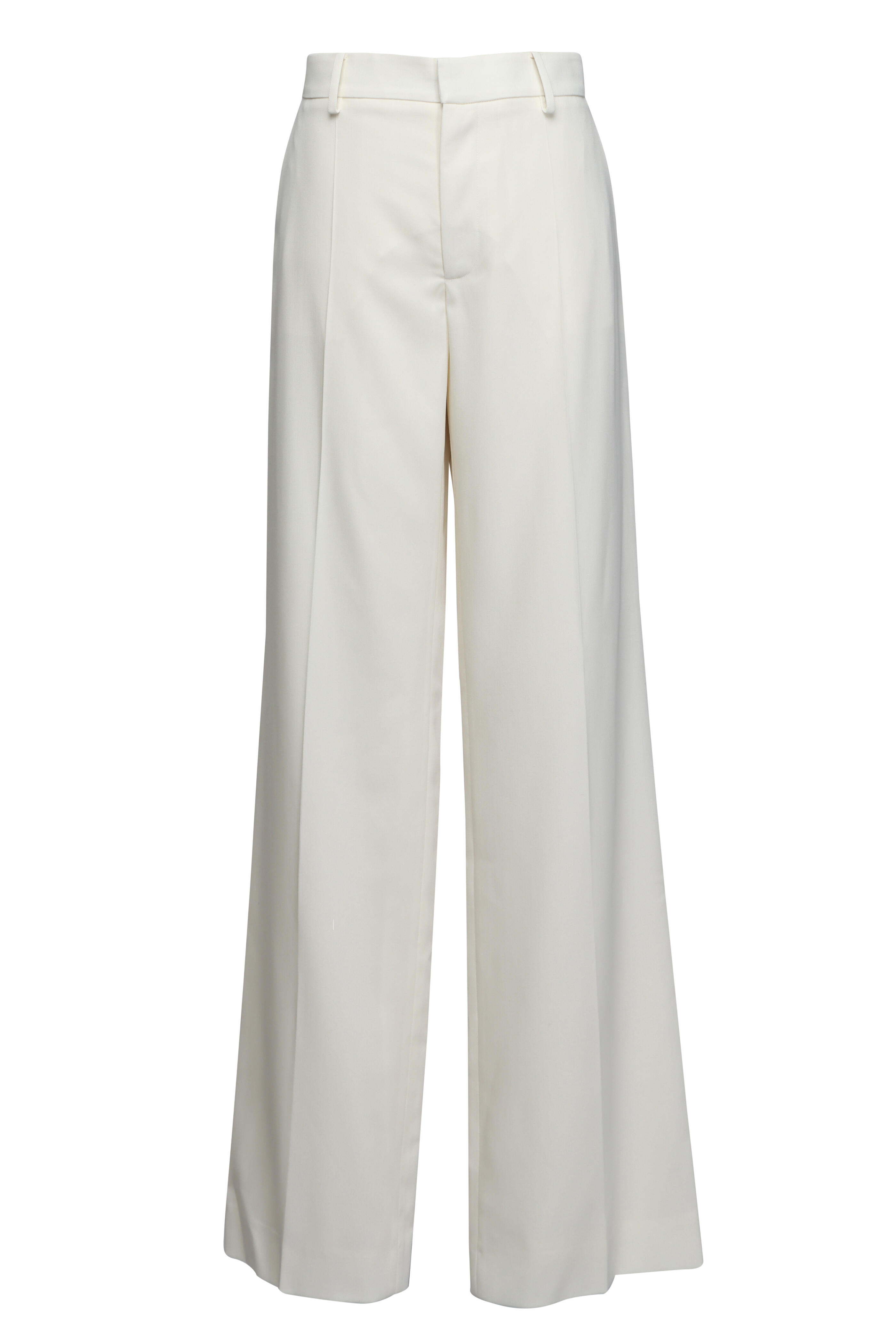 Ralph Lauren - Corrine Cream Flat Front Wool Pant